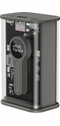 PowerBank Transparent 9000 mAh QC3.0 Black