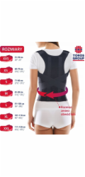TOROS-GROUP Pevný korzet pro korekci držení těla LUX (černý) velikost 0