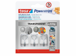Háček na šaty Tesa Powerstrips, 3 ks, průhledný