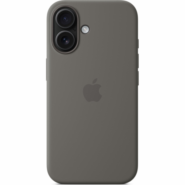 iPhone 16 Silicone Case with MS - Stone Gray
