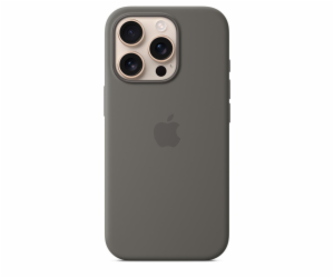iPhone 16 Pro Silicone Case with MS - Stone Gray