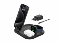 Belkin Boost Charge 3-in-1 Magnetic Foldable Wireless Charger with Qi2 15W + 36W Charger - Black