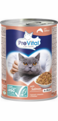 PREVITAL Cat Food s lososem ASC v želé - mokré krmivo pro kočky - 415g
