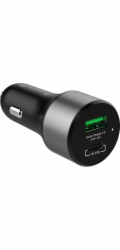 Crong Power Car Charger 1x USB-A 1x USB-C (CRG-PWRC-USBC63-BLK)