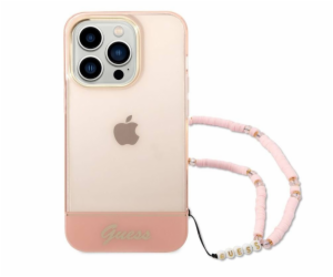Pouzdro Guess GUHCP14LHGCOHP Apple iPhone 14 Pro růžové/r...
