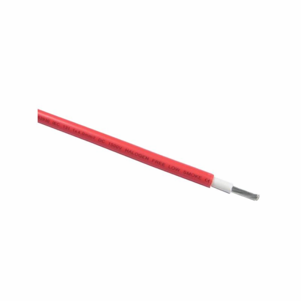 Solární kabel 4mm2, červený