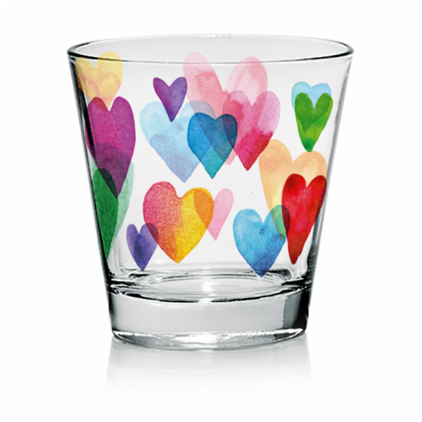 Sklenice 250 ml 3 ks srdce
