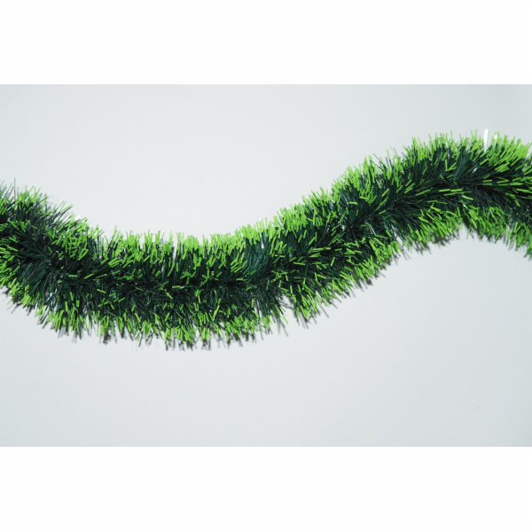 Řetěz vánoční 1,8 m / 5 cm zelený se světle zelenými kon