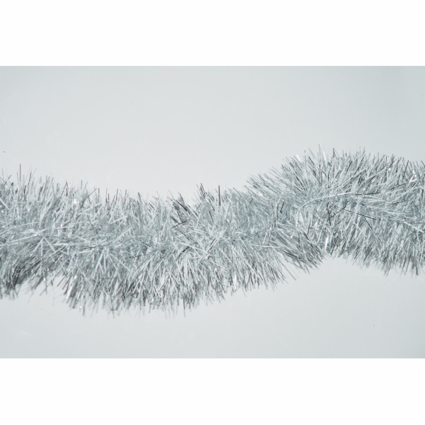 Řetěz vánoční 1,8 m / 7 cm bílo-stříbrný