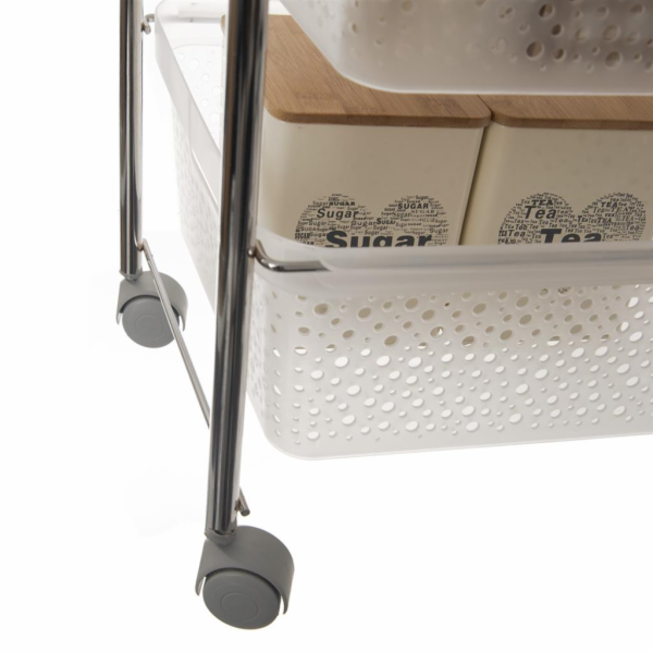 Regál&nbsp;s&nbsp;kolečky&nbsp;4&nbsp;patra&nbsp;87x39x34&nbsp;cm