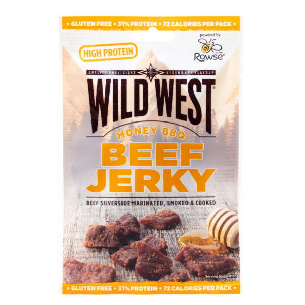 Wild West Beef Jerky Honey BBQ 400g - display