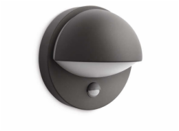 ČERVEN ANTRACITOVÉ NÁSTĚNNÉ SVÍTIDLO NÁSTĚNNÉ SVÍTIDLO S IR SNÍMAČEM POHYBU 1X E27/ 42 W IP44 HLINÍK/ PLAST