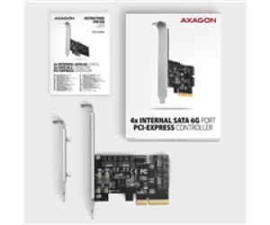 AXAGON PCES-SA4X4, PCIe řadič - 4x interní SATA 6G port, ...