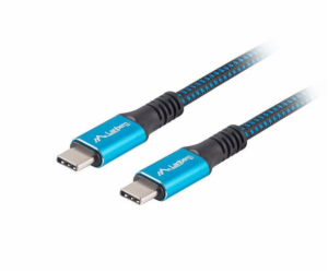 Lanberg USB-C M/M 4.0 kabel 1.2m 100W 8K 30Hz modro-černá