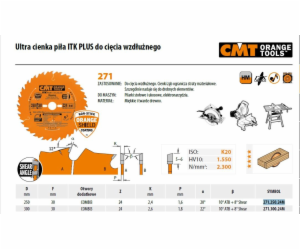 CMT CMT SAW ITK D=250 F=30 Z=24N K=2,4/1,6 CMT271.250.24M...