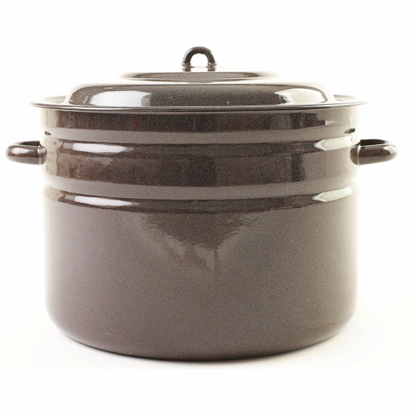 Hrnec gastro 25 l/36 cm s poklicí Olymp dekor hnědý granit