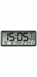 Hama Jumbo, digitální nástěnné hodiny, řízené rádiovým signálem, černé