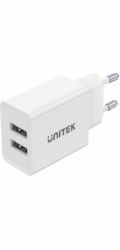 UNTIEK CHARGER 2X USB-A 12W WHITE P1113A-EU