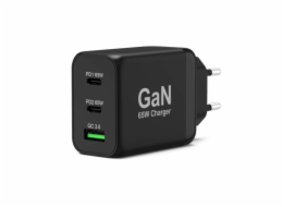 PORT CONNECT Síťová nabíječka pro USB-C a  USB-A, 65 W, černá