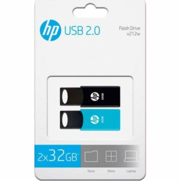 HP Inc. Pendrive 32GB USB 2.0 TWINPACK HPFD212-32-TWIN