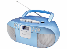 Soundmaster SCD7800BL/ DAB+/ FM/ Kazeta/ CD/ MP3/ LCD/ RDS/ USB/ AUX IN/ Modrý