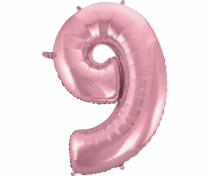 Godan fólie Balloon číslo 9 světle růžové 92 cm