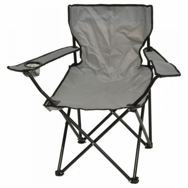 Turistické křeslo Saska Garden Deluxe skládací šedý rybolov