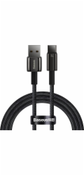 Kabel Baseus Tungsten Gold USB na USB-C, 100W, 1m (černý)