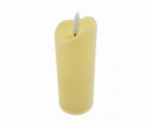 Svíčka dekorační LED bateriová 13 cm žlutá vanilka (2xAA)