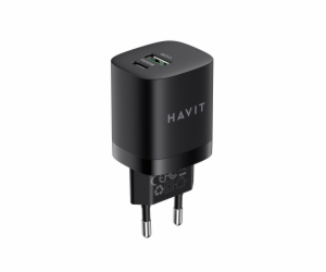 Havit UC30 EU - Dvouportová cestovní nabíječka GaN 33 W, ...