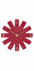 TFA Clock in the box red Wall Clock