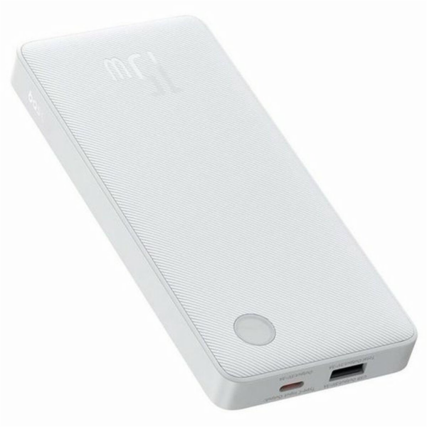 Přenosná nabíječka Baseus, 10000 mAh, 15 W, bílá