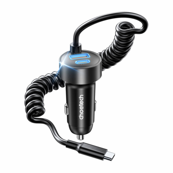 Choetech TC0030 65W dvouportová autonabíječka 1C1A s 1,2m...