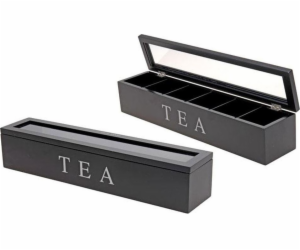 Krabička na čaj dřevěná 6 přihrádek TEA KO-C37800110