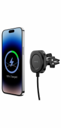 Swissten magnetický držák do ventilace autamagstick compact s bezdrátovým nabíjením 15w/7,5w (kompatibilní s magsafe)