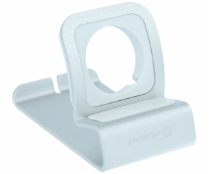 Swissten hliníkový stojánek pro apple watch stříbrný