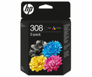 HP 308 2-Pack Tri-color/Black Original Ink Cartridge (120...