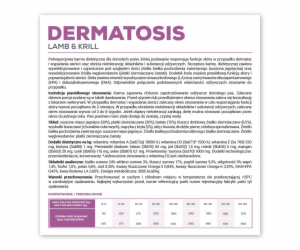 VET EXPERT Veterinary Diet Dermatosis Dog Lamb & Krill - ...