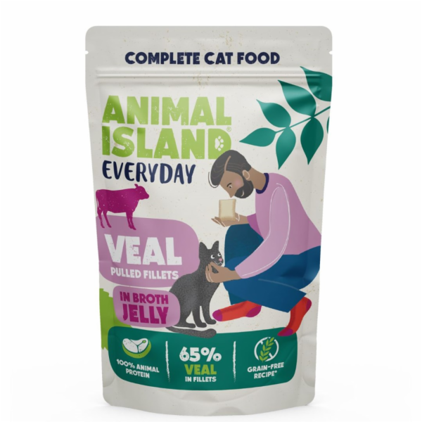 ANIMAL ISLAND Everyday Jelly Veal - mokré krmivo pro kočk...