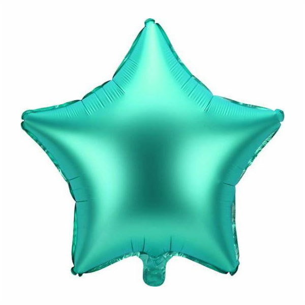 Fóliový balónek PartyDeco Star, 48 cm, zelený jedna velikost