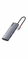 Tellur USB-C hub, PD 3.0 100W, HDMI, 3xUSB 3.0 šedý