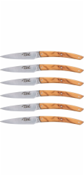 Laguiole Jean Dubost Messer Set 6 tlg., Olivenholz