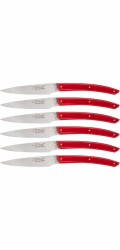 Laguiole Jean Dubost Messer Set 6 tlg., Acrylic Red