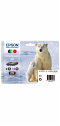 EPSON ink čer+bar "Lední medvěd" CLARIA Premium 26 - multipack (CMYK)