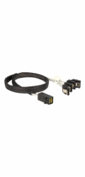 Delock - Kabel SATA/SAS - SAS 6Gbit/s - 4 linky - 4 x Mini SAS HD (SFF-8643) (M) do SATA (F) - 50 cm - opatřený západkou