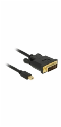 Delock - Kabel adaptéru - jeden spoj - Mini DisplayPort (M) do DVI-D (M) - DisplayPort 1.1 - 1 m - pasivní, křídlové šrouby - černá
