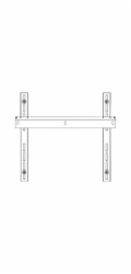 NEC WS32-52L - Montážní sada (montáž na zeď) - pro Displej LCD - velikost obrazovky: 32"-65" - montáž na stěnu - pro MULTEOS M521; MultiSync V321 DST, V421