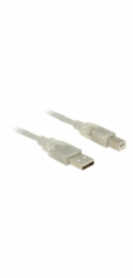 Delock - Kabel USB - USB typ B (M) do USB (M) - USB 2.0 - 3 m - průhledná