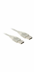 Delock USB kabel USB-A - USB-A 2 m průhledný (83889)
