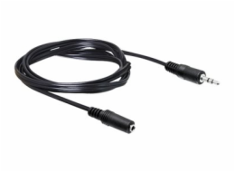 Delock - Prodlužovací šňůra audio - mini-phone stereo 3.5 mm se zdířkami (female) do mini-phone stereo 3.5 mm s piny (male) - 3 m - černá